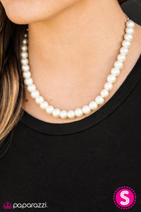 Paparazzi "Not Your Mamas Pearls" White Necklace & Earring Set Paparazzi Jewelry