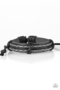 Paparazzi "No Way Back - Black" bracelet Paparazzi Jewelry