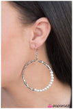 Paparazzi "Now Youre Talkin" White Earrings Paparazzi Jewelry