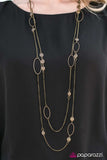 Paparazzi "Ocean Air - Brass" necklace Paparazzi Jewelry