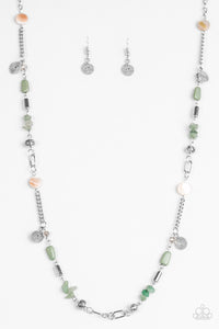 Paparazzi "Ocean Bliss" Green Necklace & Earring Set Paparazzi Jewelry