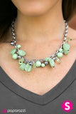 Paparazzi "Ocean Sunset" Green Necklace & Earring Set Paparazzi Jewelry