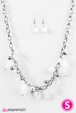 Paparazzi "Ocean Sunset" White Necklace & Earring Set Paparazzi Jewelry