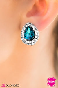 Paparazzi "Ocean Treasure" Blue Clip On Earrings Paparazzi Jewelry