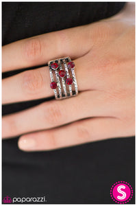 Paparazzi "Offbeat" Red Ring Paparazzi Jewelry