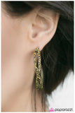 Paparazzi "Off the Rails - Brass" earring Paparazzi Jewelry