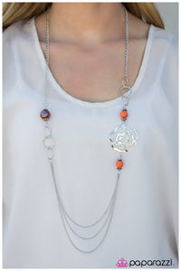 Paparazzi "Oh Happy Days" Orange Necklace & Earring Set Paparazzi Jewelry