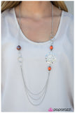 Paparazzi "Oh Happy Days" Orange Necklace & Earring Set Paparazzi Jewelry