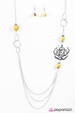 Paparazzi "Oh Happy Days" Yellow Necklace & Earring Set Paparazzi Jewelry