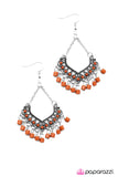 Paparazzi "On A Magic Carpet Ride" Orange Earrings Paparazzi Jewelry