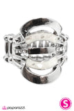 Paparazzi "On A Side Note - White" ring Paparazzi Jewelry