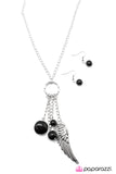 Paparazzi "On A Wing And A Prayer" Black Necklace & Earring Set Paparazzi Jewelry