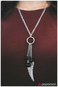 Paparazzi "On A Wing And A Prayer" Black Necklace & Earring Set Paparazzi Jewelry