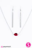 Paparazzi "One In A Million" Red Necklace & Earring Set Paparazzi Jewelry