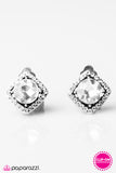 Paparazzi "One Of The GLASS-ics!" White Earrings Paparazzi Jewelry