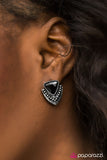 Paparazzi "One REFINED Day" Black Post Earrings Paparazzi Jewelry