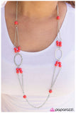 Paparazzi "One Step At A Time" Red Necklace & Earring Set Paparazzi Jewelry