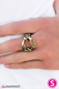 Paparazzi "One-Two Punch" Brass Ring Paparazzi Jewelry