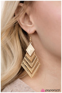 Paparazzi "One With The Tribe - Gold" earring Paparazzi Jewelry