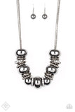 Paparazzi "Only The Brave " Black FASHION FIX Necklace & Earring Set Paparazzi Jewelry