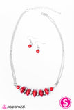 Paparazzi "On Mountain Time" Red Necklace & Earring Set Paparazzi Jewelry