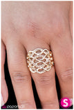 Paparazzi "On the Airwaves" Gold Ring Paparazzi Jewelry