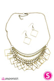 Paparazzi "On The Quad - Brass" necklace Paparazzi Jewelry