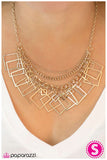 Paparazzi "On The Quad - Gold" necklace Paparazzi Jewelry