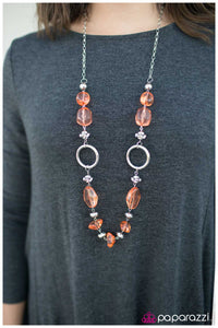 Paparazzi "On The Rocks" Orange Necklace & Earring Set Paparazzi Jewelry