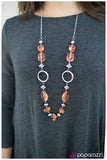 Paparazzi "On The Rocks" Orange Necklace & Earring Set Paparazzi Jewelry