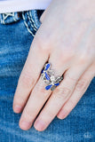 Paparazzi "On The Sunny Side - Blue" ring Paparazzi Jewelry