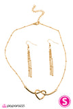 Paparazzi "Open Your Heart" Gold Necklace & Earring Set Paparazzi Jewelry