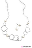 Paparazzi "Opulent Outlines - White" necklace Paparazzi Jewelry