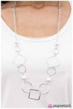 Paparazzi "Opulent Outlines - White" necklace Paparazzi Jewelry
