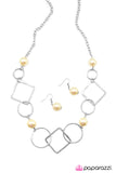 Paparazzi "Opulent Outlines - Yellow" necklace Paparazzi Jewelry