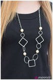 Paparazzi "Opulent Outlines - Yellow" necklace Paparazzi Jewelry