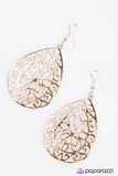 Paparazzi "Out Of The Gate - Gold" earring Paparazzi Jewelry