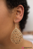 Paparazzi "Out Of The Gate - Gold" earring Paparazzi Jewelry