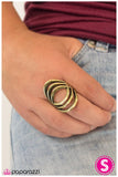 Paparazzi "Out of This Ozone - Brass " ring Paparazzi Jewelry