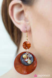 Paparazzi "Out of Your Shell" Orange Earrings Paparazzi Jewelry