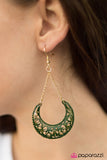 Paparazzi "Over the Moon" Green Earrings Paparazzi Jewelry