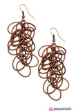 Paparazzi "Over the Top" Copper Earrings Paparazzi Jewelry