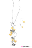 Paparazzi "Over, Under, Around and Through - Yellow" necklace Paparazzi Jewelry