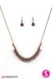 Paparazzi "Pacific Plate" Copper Necklace & Earring Set Paparazzi Jewelry