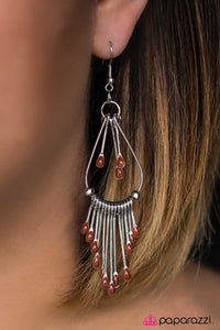 Paparazzi "Painted Pony" Brown Earrings Paparazzi Jewelry