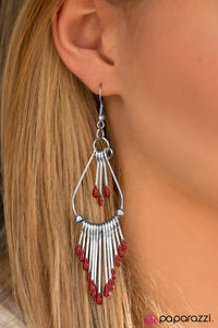 Paparazzi "Painted Pony - Red" earring Paparazzi Jewelry