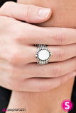Paparazzi "Paint Nite - White" ring Paparazzi Jewelry