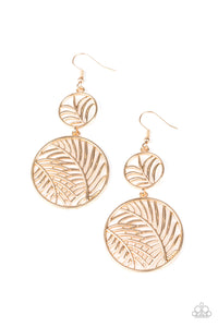 Paparazzi "Palm Oasis" Gold Earrings Paparazzi Jewelry