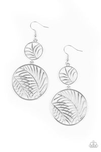 Paparazzi "Palm Oasis" Silver Earrings Paparazzi Jewelry