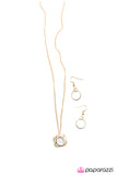 Paparazzi "Pandoras Box" Gold 192XX Necklace & Earring Set Paparazzi Jewelry